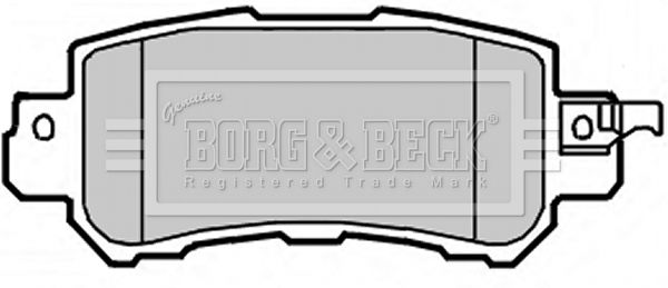 BORG & BECK Комплект тормозных колодок, дисковый тормоз BBP2365